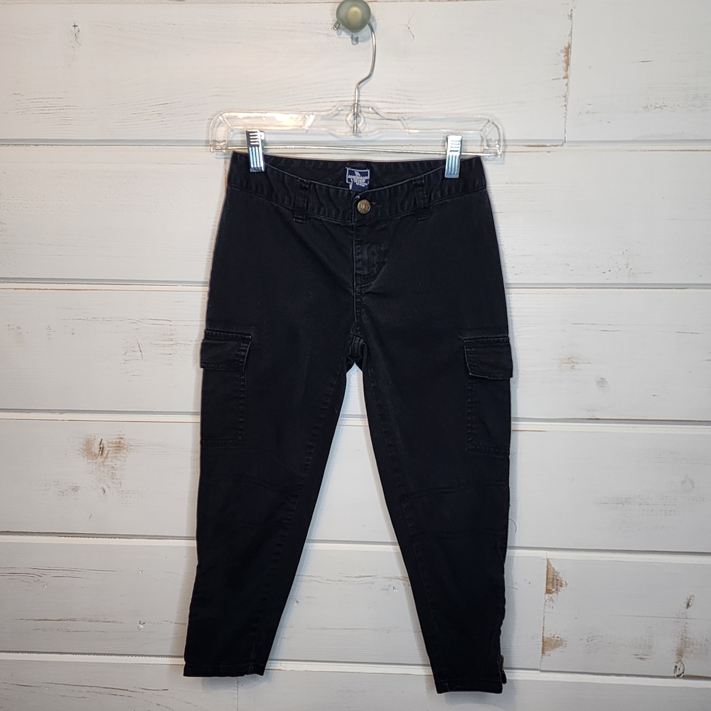 American Living Black Cotton-Blend Cargo Pants 8